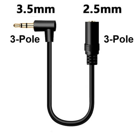 3.5mm Male to 2.5mm Female Adapter - F9978